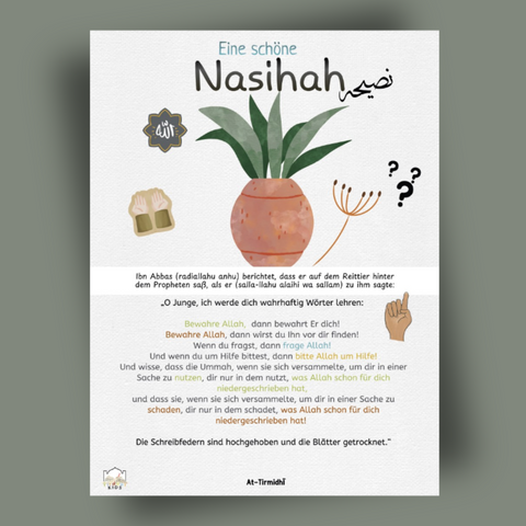 Islamisches Kinderposter mit schöner Nasihah 