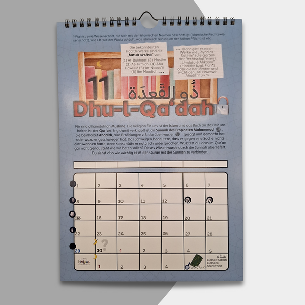 Islamischer Wandkalender Kinderkalender für das Hijri-Jahr