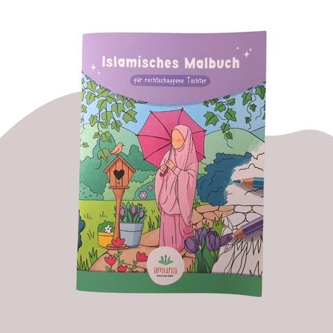 Islamisches Malbuch mit Ausmalbildern für muslimische Mädchen- Buchcover