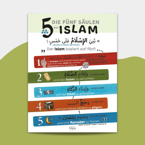 Islamisches Poster für Kinder Firdaws-Kids über die Fünf Säulen des Islam