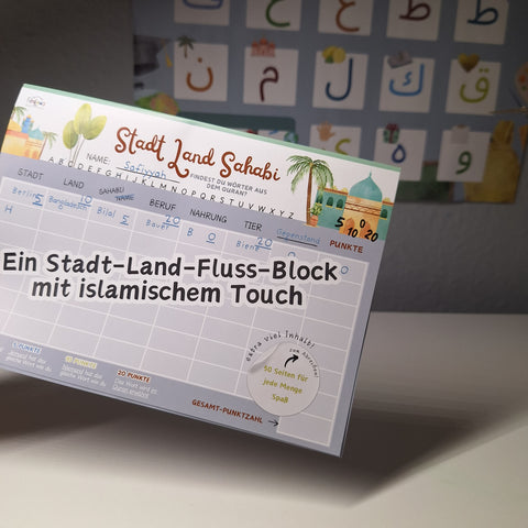 Stadt Land Sahabi- Ein islamisches Gesellschaftsspiel von Firdaws-Kids